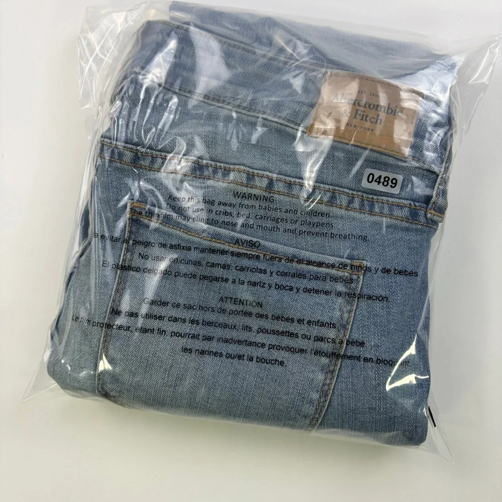 Abercrombie & Fitch Super Skinny Jeans Womens 28/6 Medium Distressed Patchwork